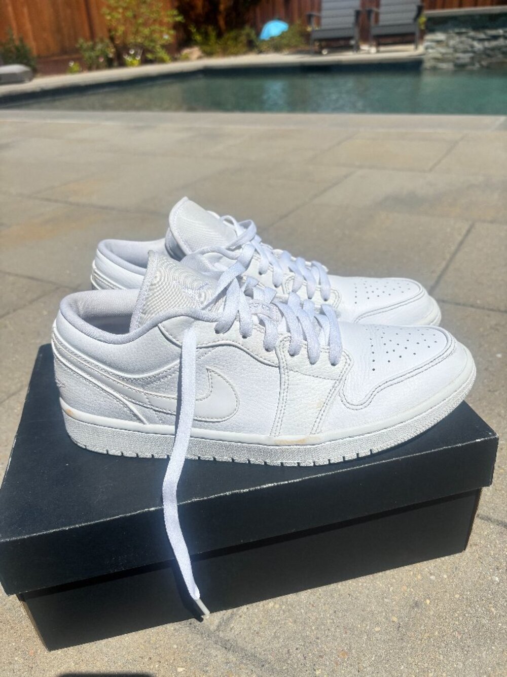 Nike Air Jordan 1- Triple White.  Excellent Used Condition. Size Men's 9.5